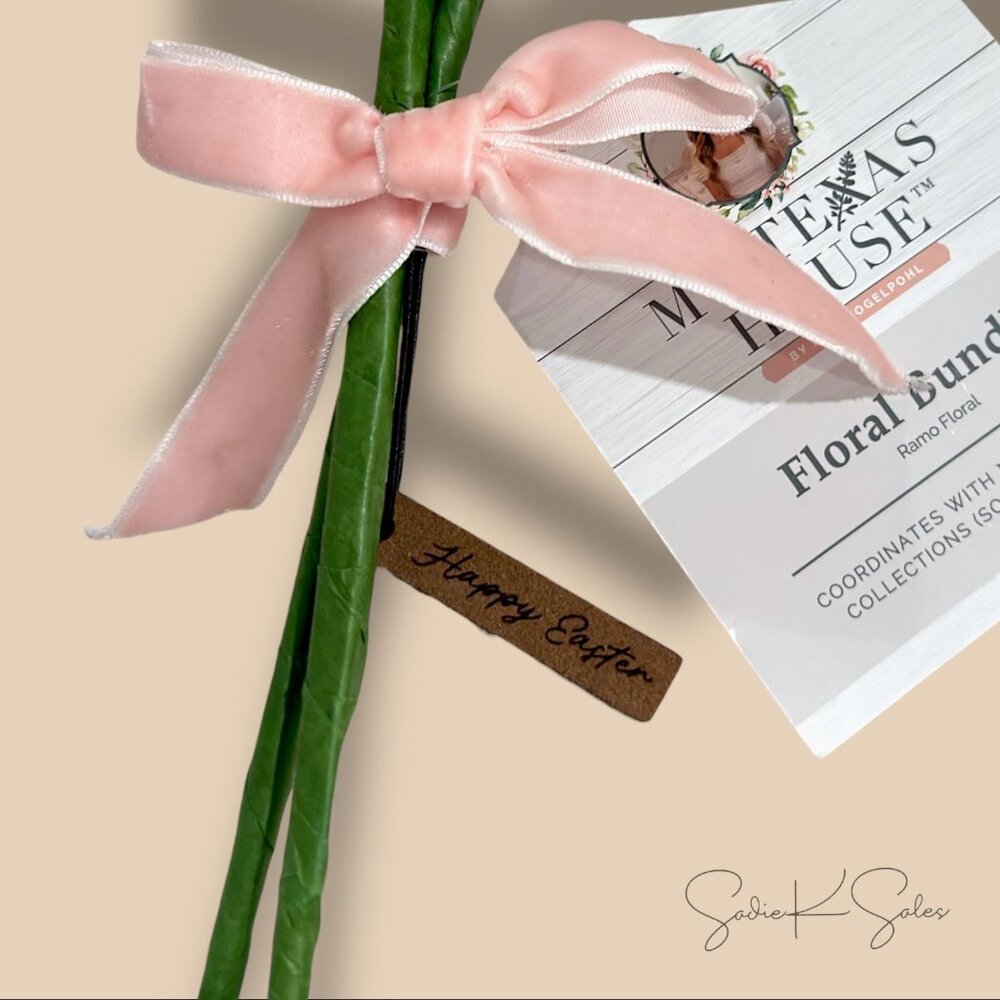 My Texas House Hydrangea Floral Pick Set - Two 16" Pink Hydrangea Stems,‎ Easter - Picture 5 of 6